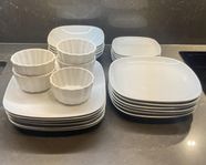 Tallrikset vit IKEA Värdera 24 delar