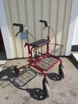 Rollator Carl-Oskar Rebel med korg i fint skick
