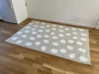 Matta beige/vit 133 x 195 cm 