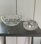 Orrefors skål och ljuslykta 