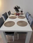 bord med 8 stolar säljs 1500kr