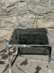 Glasbord med underrede i metall - 70/80-tal