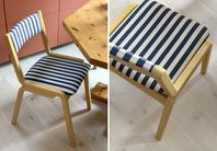 Designstol Alastek Oy Finland - Böjträ i björk - Randig s