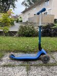 Globber lysande blinkande sparkcykel för barn blå 