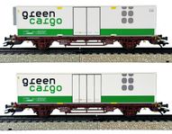 Svenska Märklin Green Cargo containervagnar