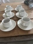 6 st Pillivuyt espressokoppar 