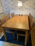Matbord, Ekbord, 6 stolar