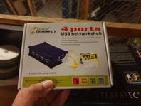 NY Micro Connect 4-portars USB Nätverkshubb 