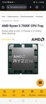 Ryzen 7500F CPU tray.