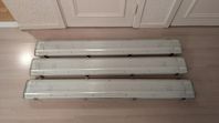 3st 130cm LED Lysrörsarmaturer / 2x18W / 4000LM / 6500K
