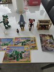 3 lego set ninjago, creator och Harry potter