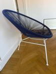 Acapulcostol i handflätat blått