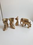 Mässing stövlar, katt, elefant