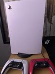 playstation 5 + 2 kontroller, komplett