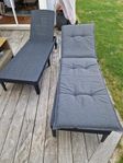 2 st konstrotting solsäng svart