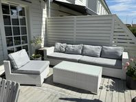 lounge möbler utomhus vita
