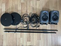 2st Genelec 8020D plus golvstativ
