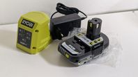 18v 2.5Ah Ryobi One+ batteri och laddare