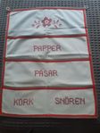 Retro - Broderad kökstextil