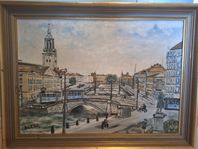 Göteborg motiv olje tavla 80x60cm Berton