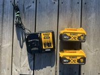 DeWalt-paket 2 st Batterier 5 ah och Laddare