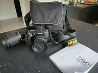 Nikon D90 inkl. två obejktiv och väska