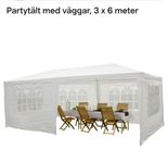 Partytält med väggar 3 x 6 meter