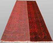 ORIENTMATTA. Handknuten afghan (fine), 293 x 193 cm.
