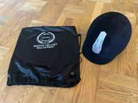 CRW Svart sammets ridhjälm st S 54-56
