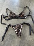 svart spets bikini medium ny