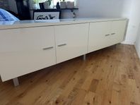 TV-bänk vit högblank