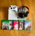 Xbox One S med spel & headset