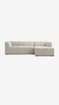 Schäslongsoffa ALLESE beige tyg
