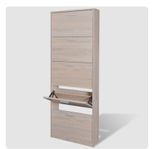 Skoskåp, skohylla 5 lådor, H 169cm, Ek