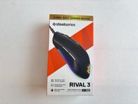 Obruten förpackning SteelSeries Rival 3 gamingmus RBG