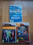 Nintendo wii spelpaket. 3 spel