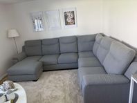 Divansoffa Vänster sida  högryggad 