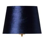Blå lampskärm – elegant sammet, oanvänd.