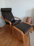Fåtölj med pall - IKEA Poäng