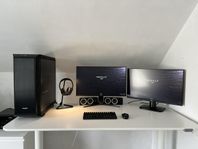 Gaming dator, rtx 2060, i5 9400f, 16gb, 1.5TB + monitor