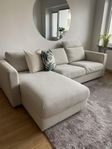 Vimle 3- sits soffa med schäslong och nackkudde