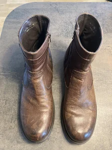 Boots i brunt skinn stl 46