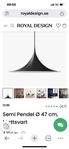 Semi Pendel Oöppnad Royal Design Lampa 2 stycken