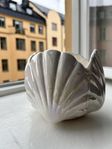 Iriserande kruka musselskal havstema mermaid