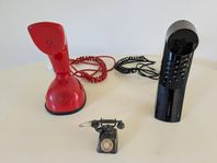 Retro knapptelefoner Cobra och Fido 