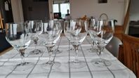 Orrefors vinglas set med 8 st i fint skick