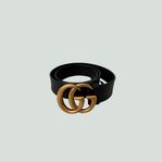 Gucci GG Marmont Leather Belt Black Size 80, Box and papers