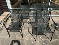 4 trädgårdsstolar i metall
