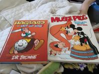 3 olicka stora walt Disney böcker och 1 Dik Browne tjock.