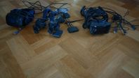 HTC Vive Pro 2 + Valve Index kontrollers + basstationer 